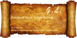 Gasparecz Leontina névjegykártya